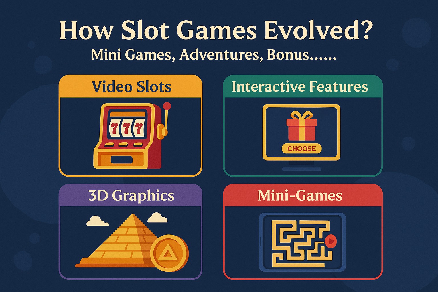 How Slot Games Evolved? Mini Games, Adventures, Bonus…….