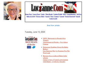 Lucianne com news homepage with political headlines