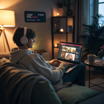 User downloading movies from HDMovieArea 2025 on a laptop screen
