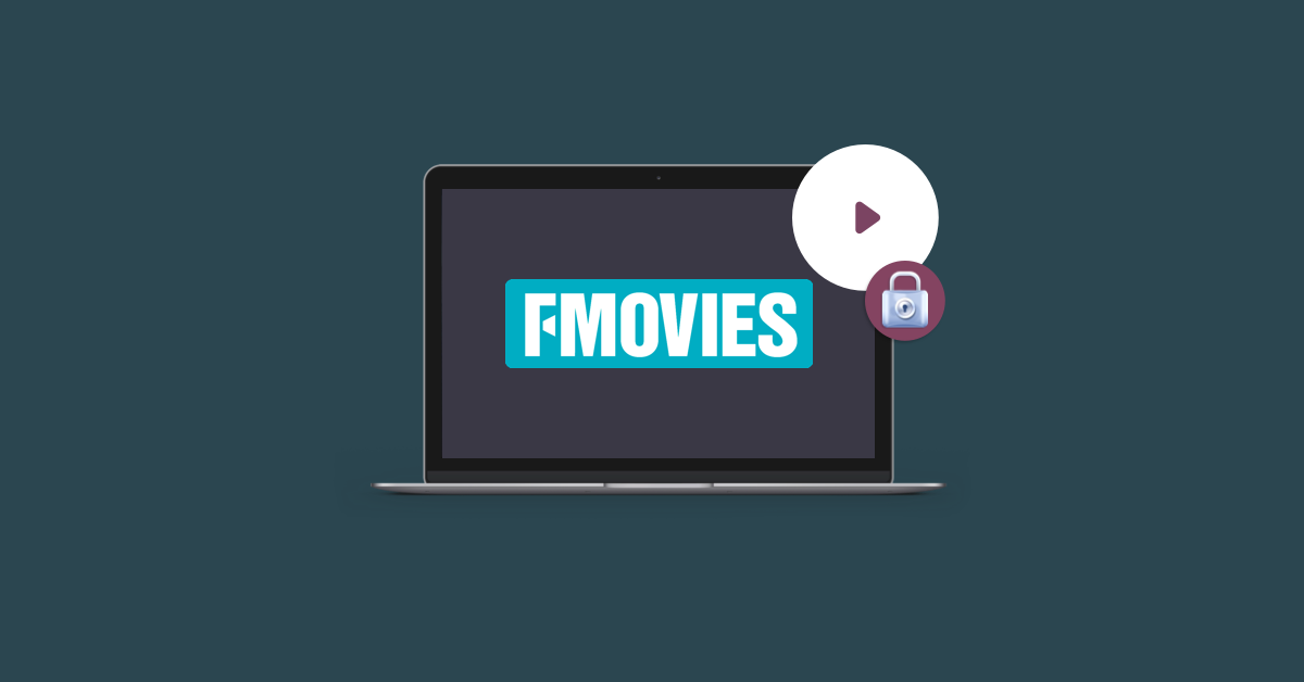 fmovies.wtf homepage interface displayed on laptop with caution icon.