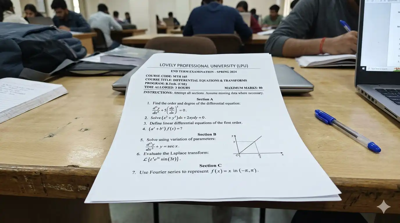 MTH 165 LPU Question Paper