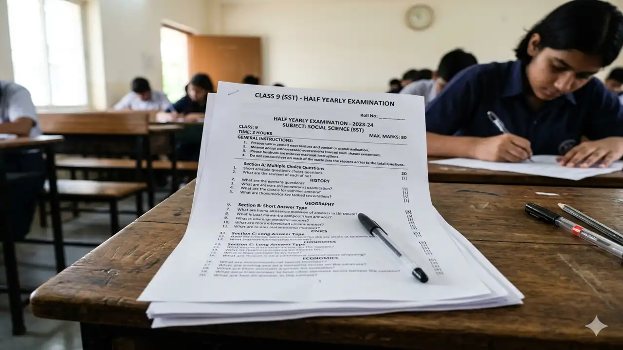 sst question paper class 9 half yearly