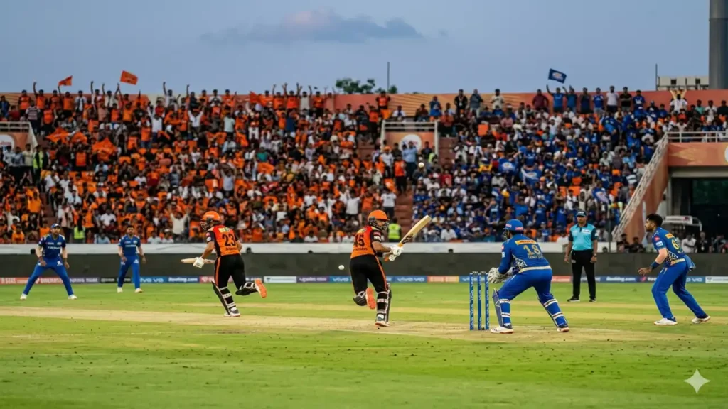 sunrisers hyderabad vs mumbai indians timeline
