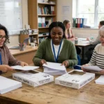 three teachers share 2 packs of paper equally
