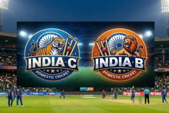 india c vs india b cricket team match scorecard
